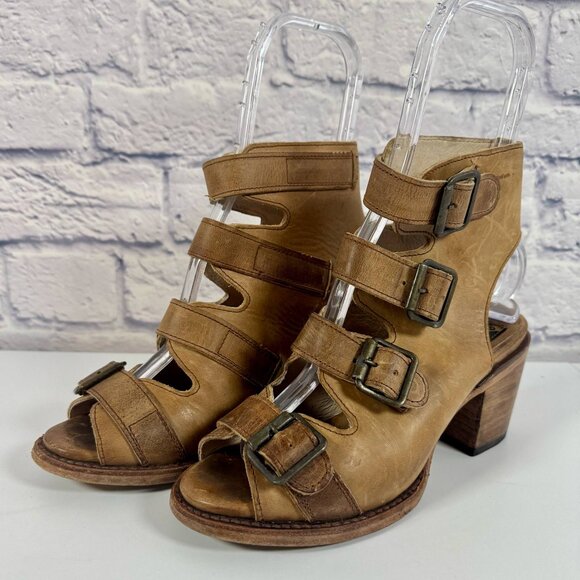 Freebird by Steven Quail Tan Leather sandals 7 - Picture 5 of 13